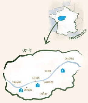 Karte-Loire-Frankreich-Stationen