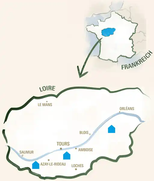 Karte-Loire-Frankreich