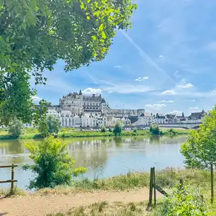 Das Schloss Amboise am Flussufer