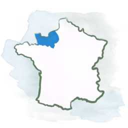 Landkarte Frankreich Normandie