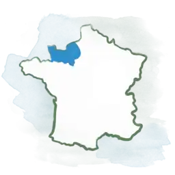 Landkarte Frankreich Normandie