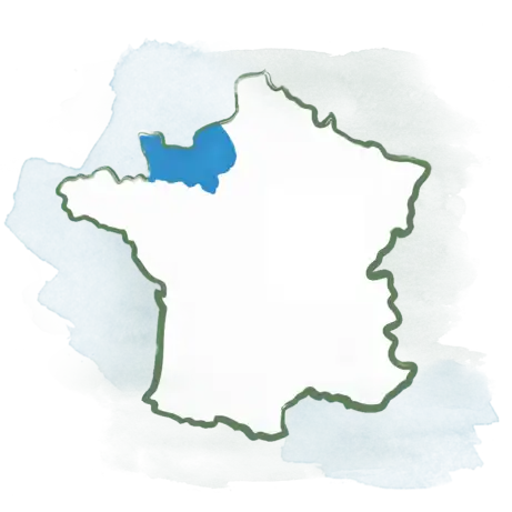 Landkarte Frankreich Normandie