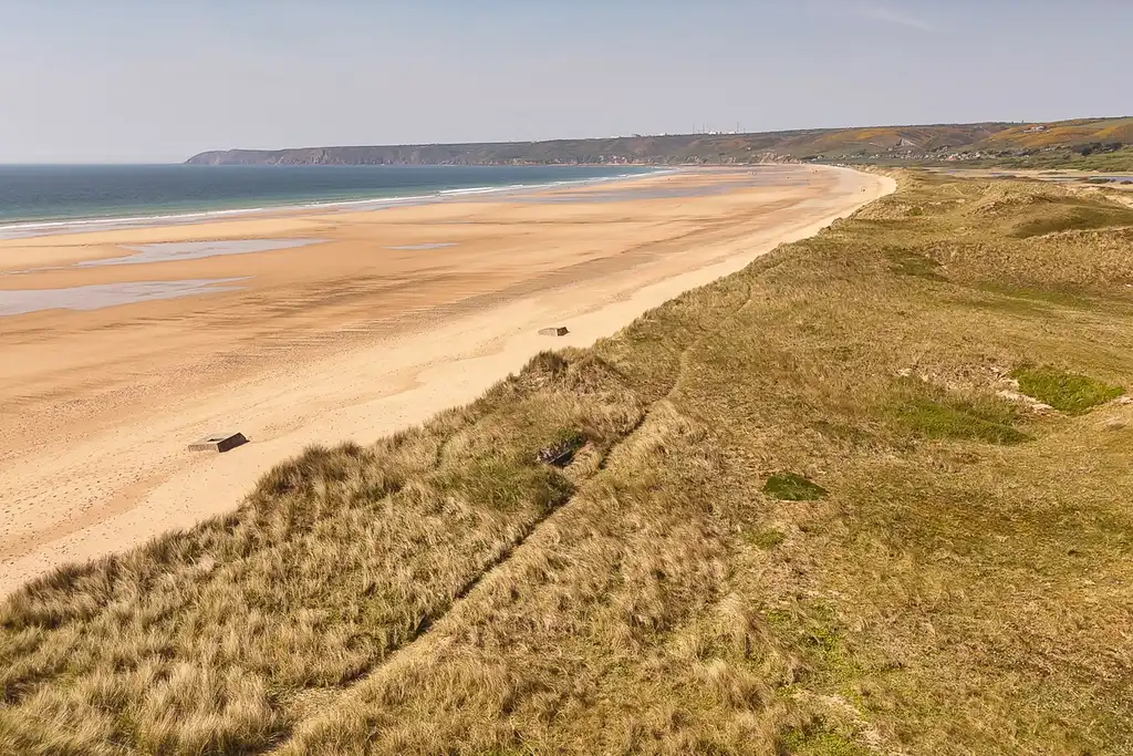 Ein Strand von oben