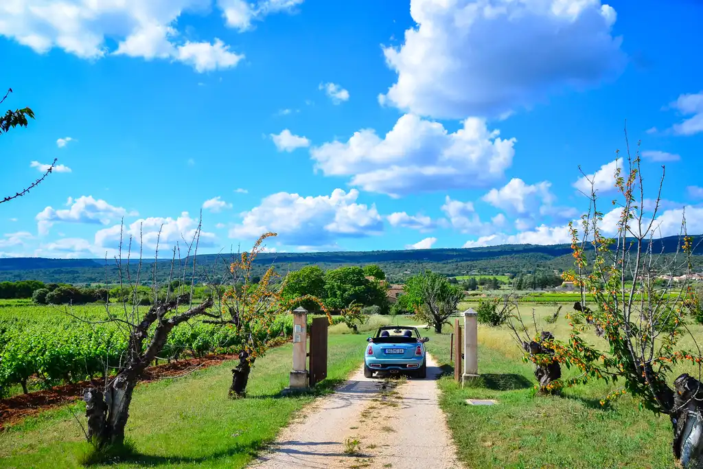 provence-landschaft-auto-weg