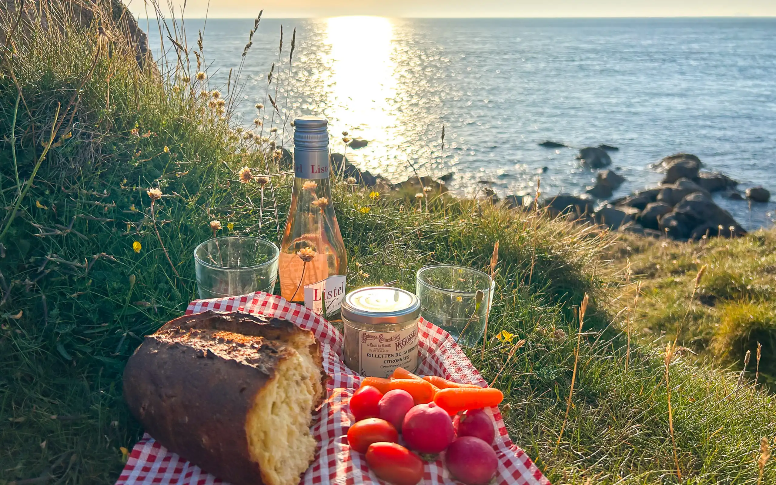 Ein Picknick am Meer