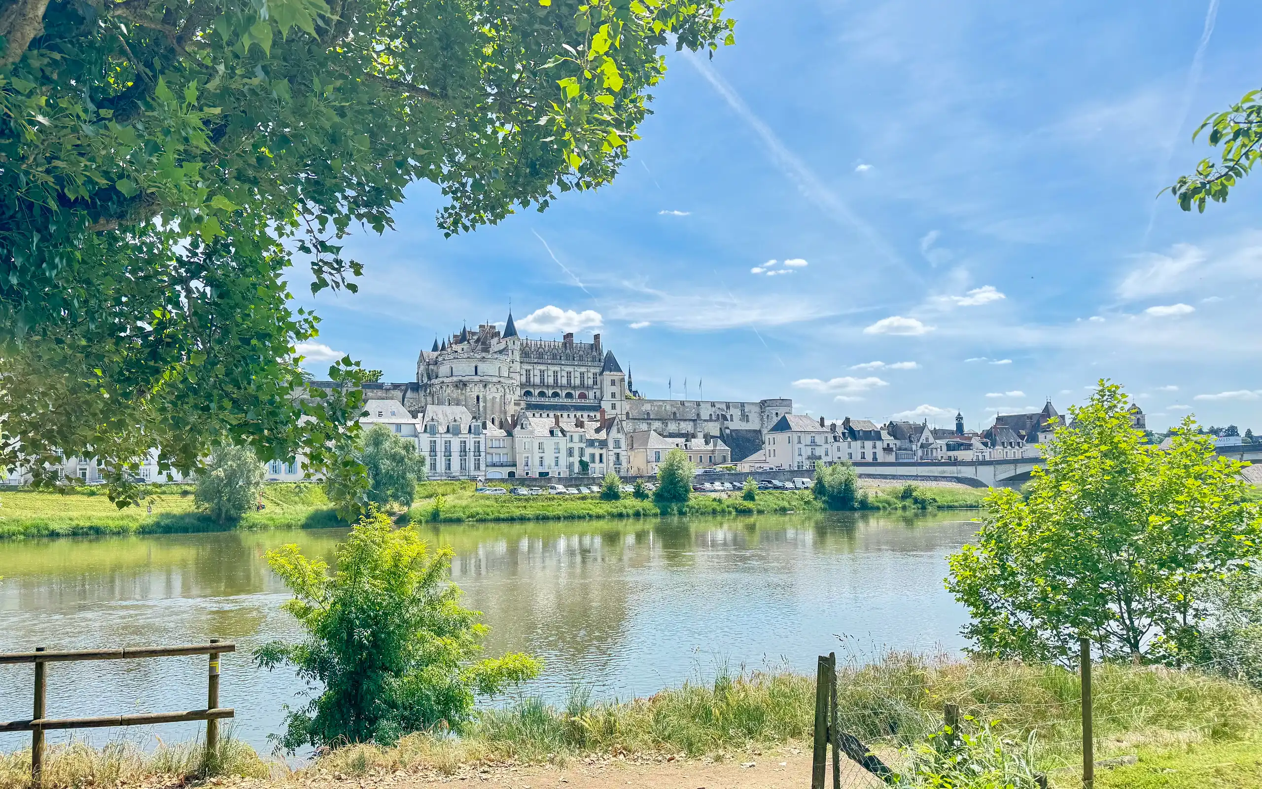 Das Schloss Amboise am Flussufer