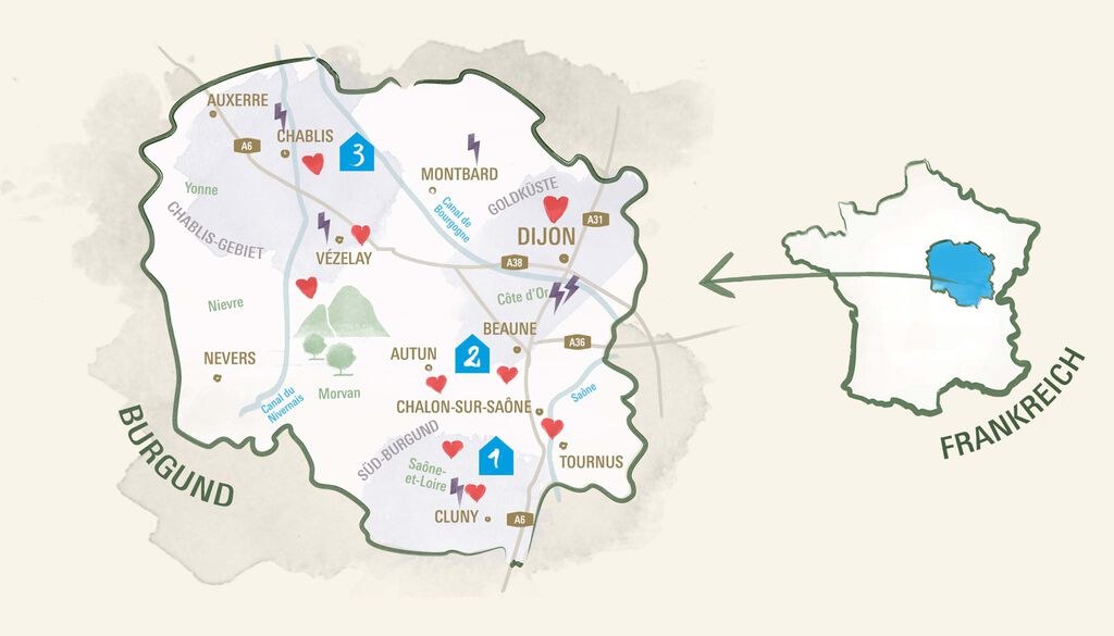 Karten-Burgund-Frankreich-Reiseziele-Lieblingstipp