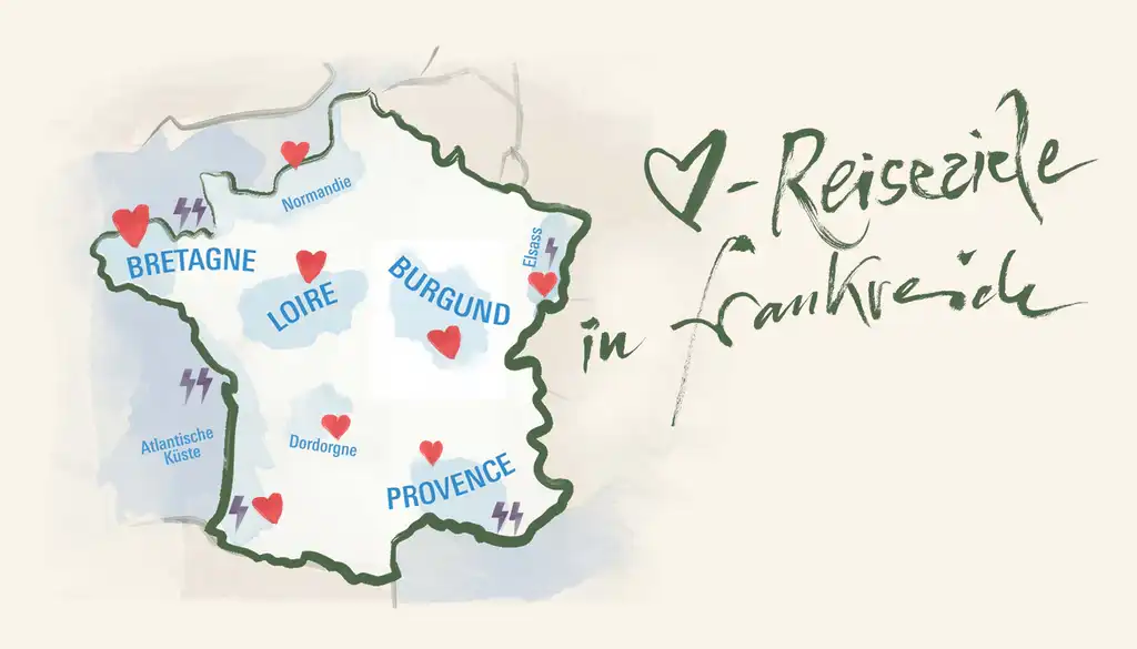 Karte-Frankreich-Reiseziel